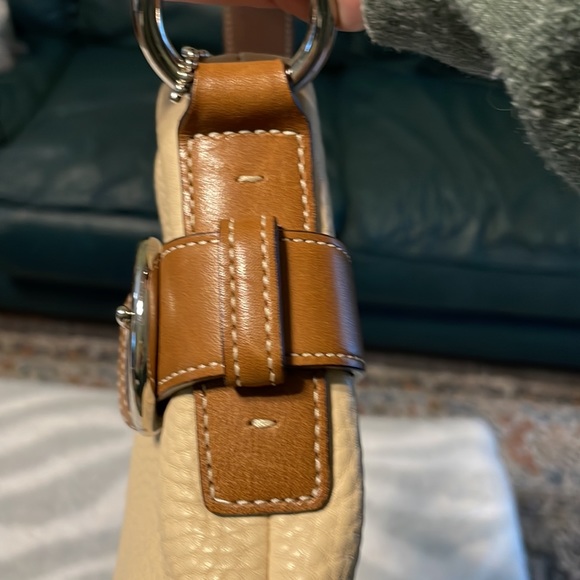 COACH tan and brown leather handbag. EUC - Picture 10 of 15